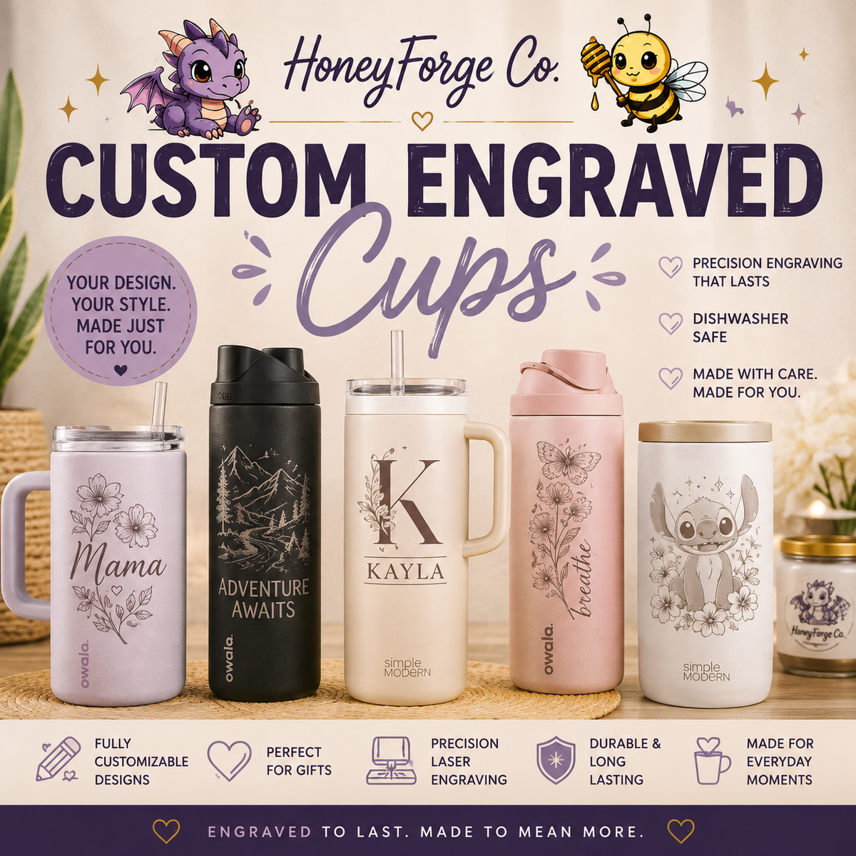 Custom Engraved Cups