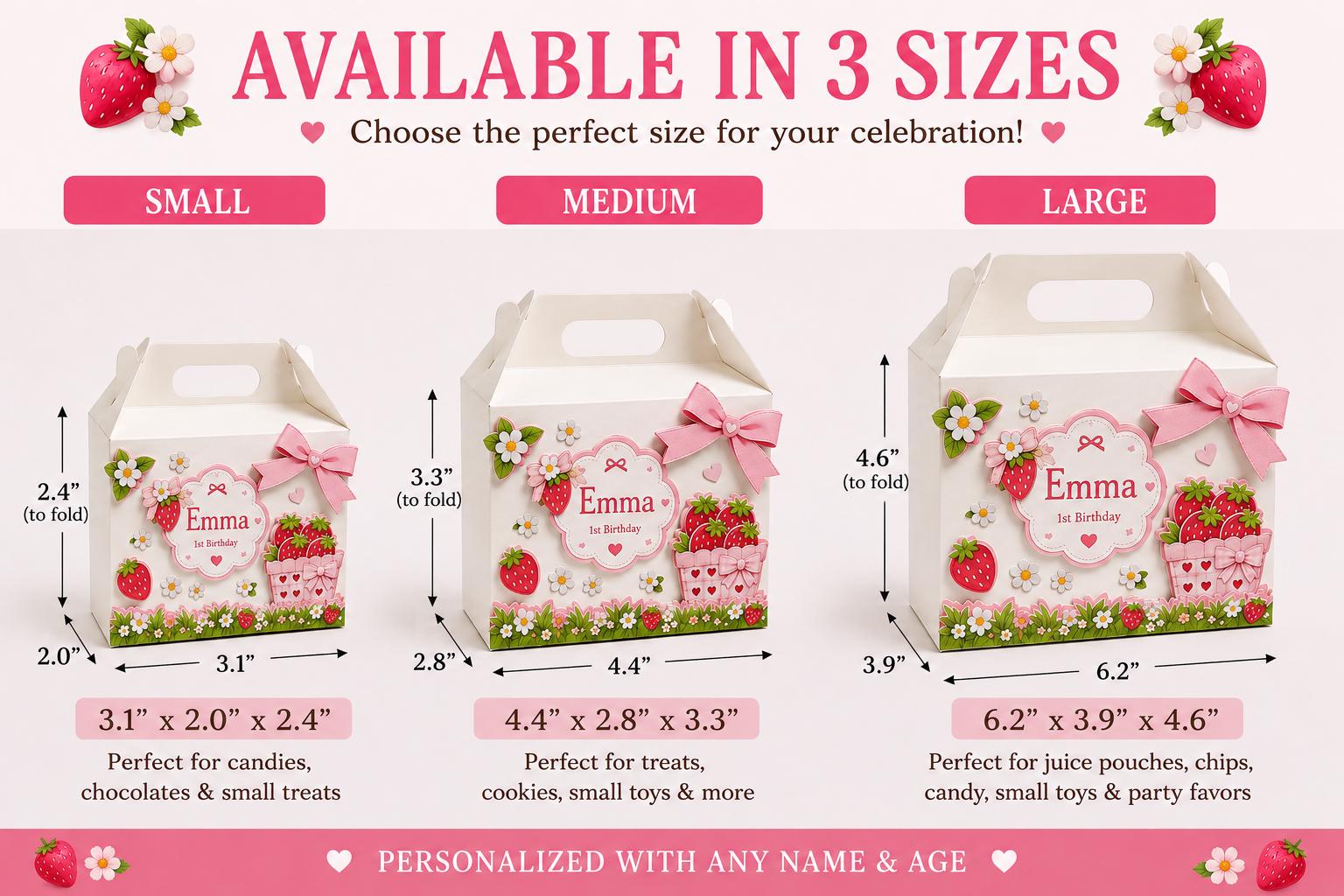 Berry Sweet Personalized Favor Box