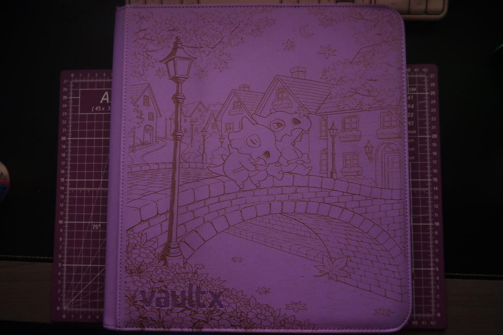 Cubone-Inspired Engraved Vault X Binder | Custom Trading Card Album | Pokémon Inspired Card Storage | Personalized Gift for TCG Collectors