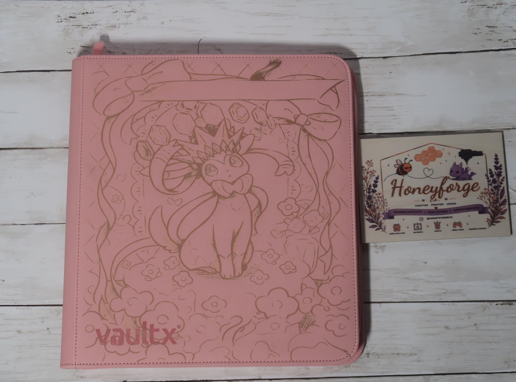 Custom Laser Engraved Sylveon Trading Card Binder | Vault X Collector Album