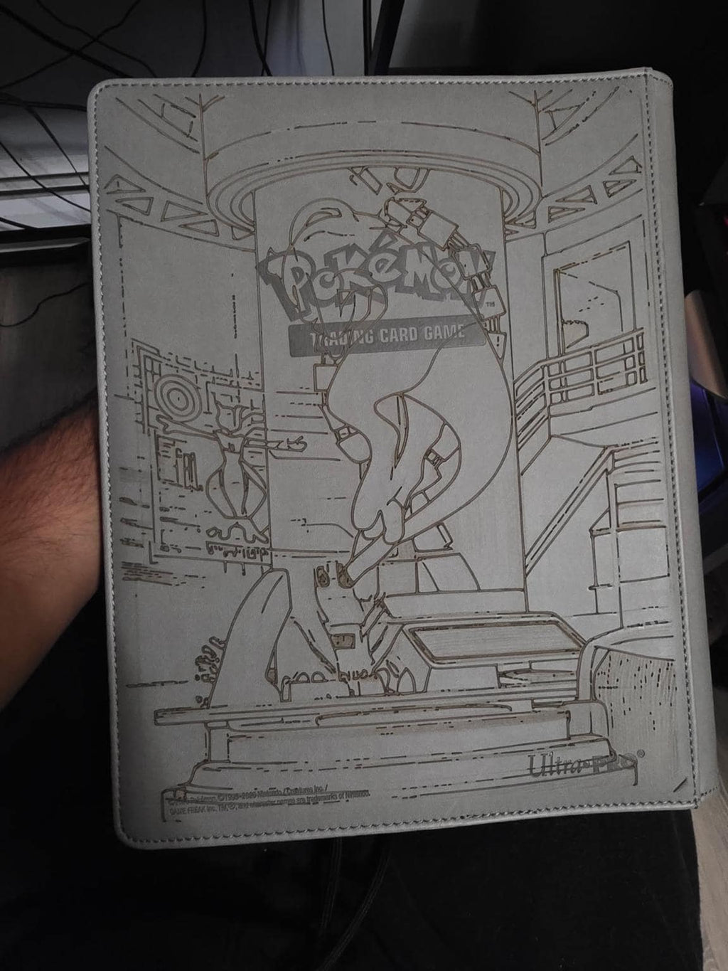 Mewtwo ultra pro binder laser engraved