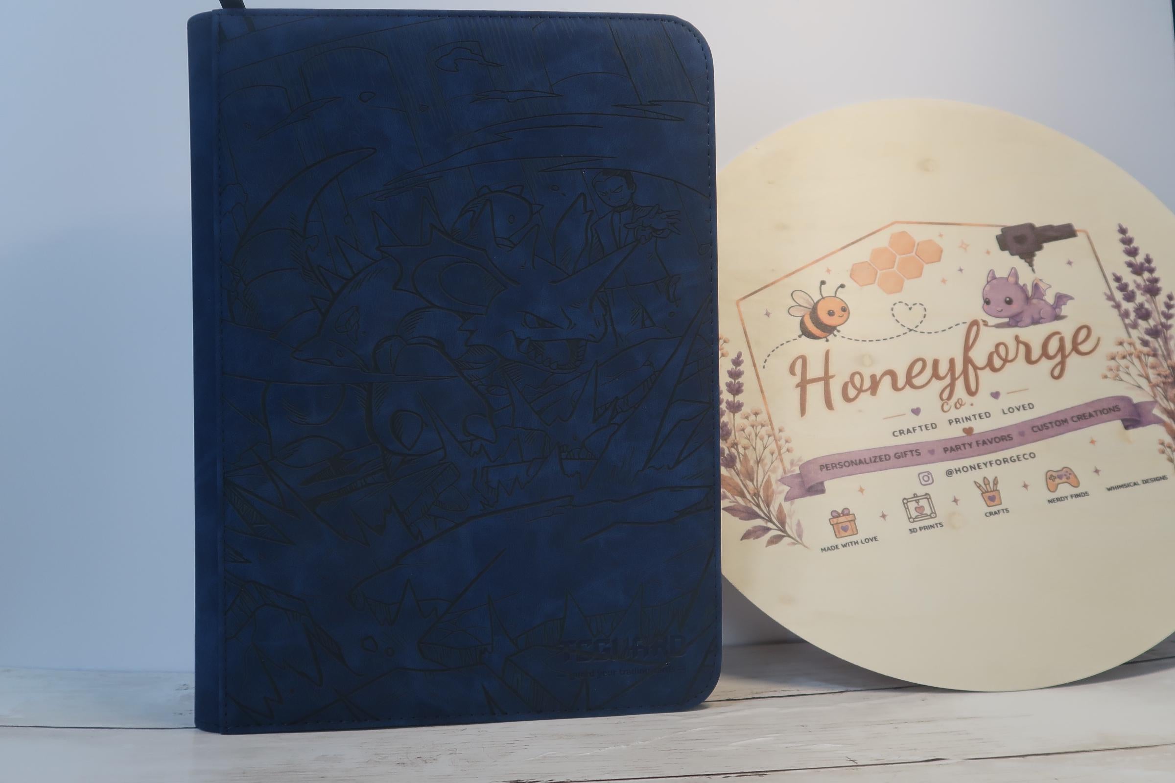Nidoh Pokémon Inspired Laser Engraved Trading Card Binder | Custom Back Engraving Available | Holds 360 Cards