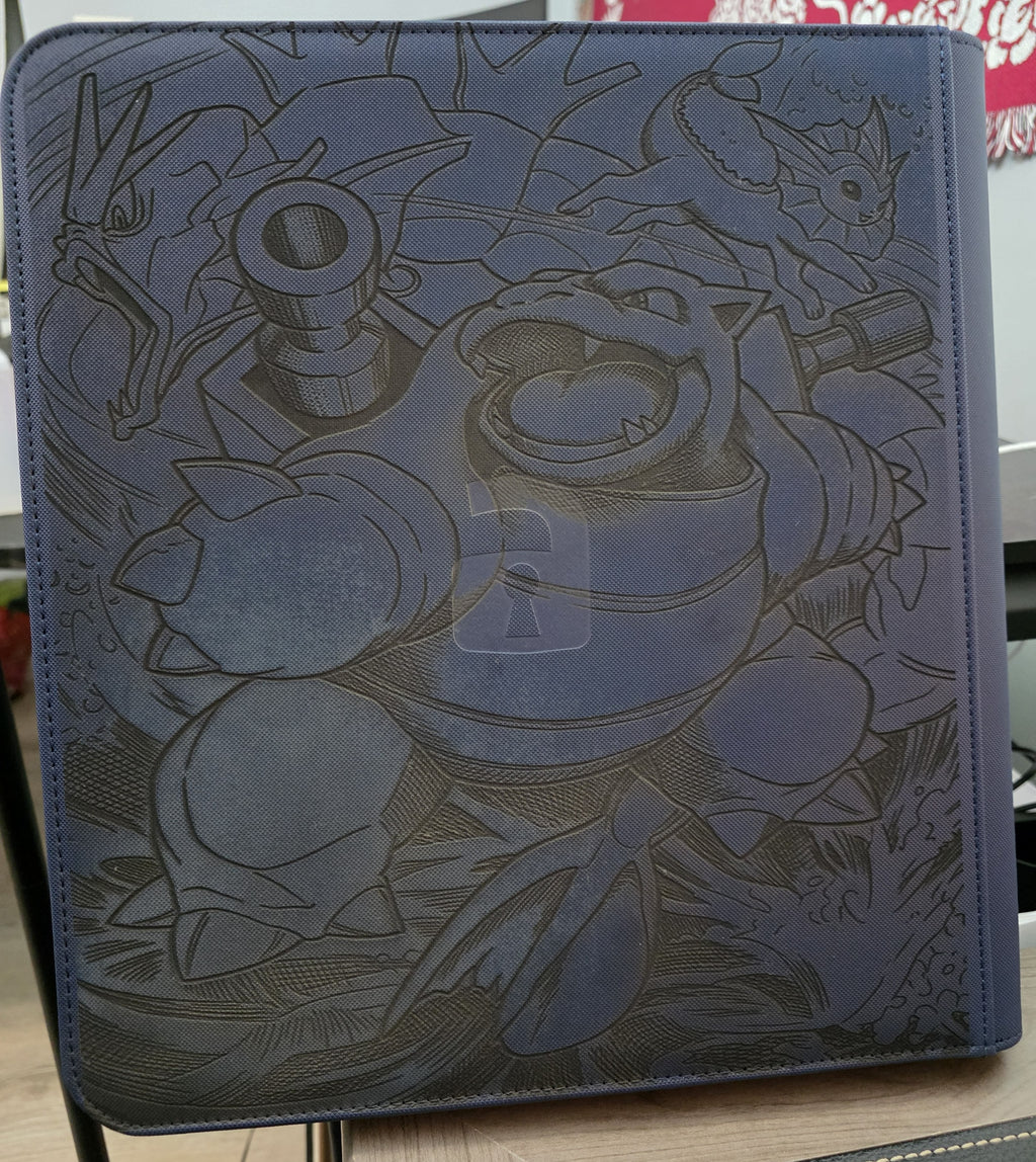 🌊 Laser Engraved Blastoise Inspired Trading Card Binder | Custom Collector Album
