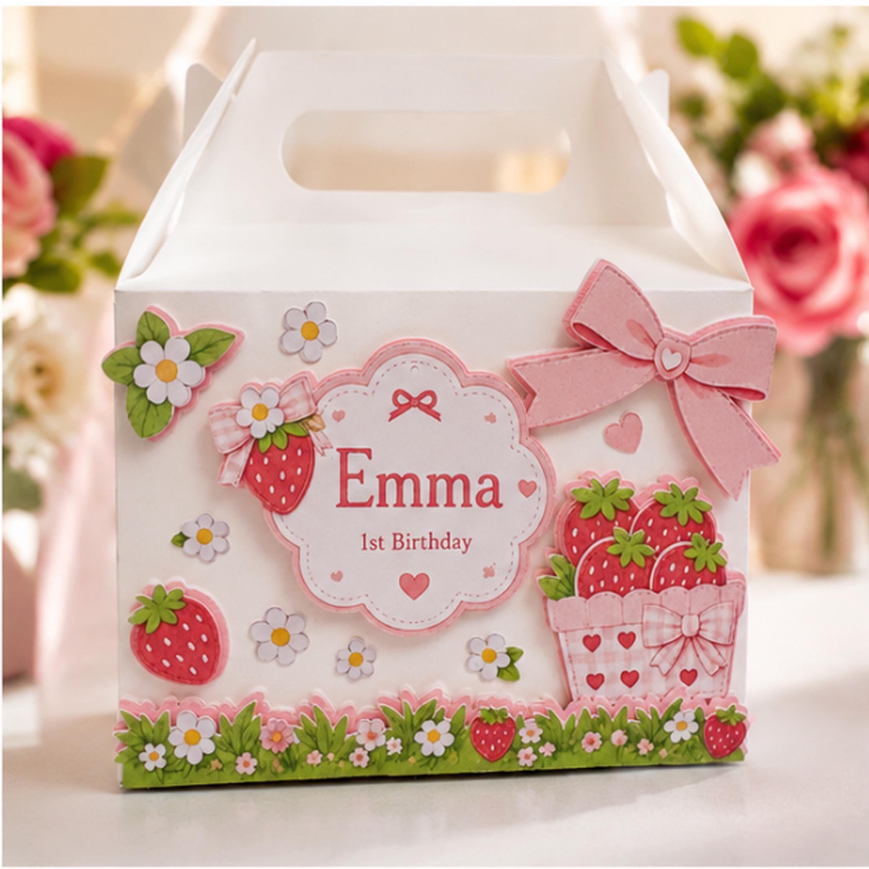 Berry Sweet Personalized Favor Box