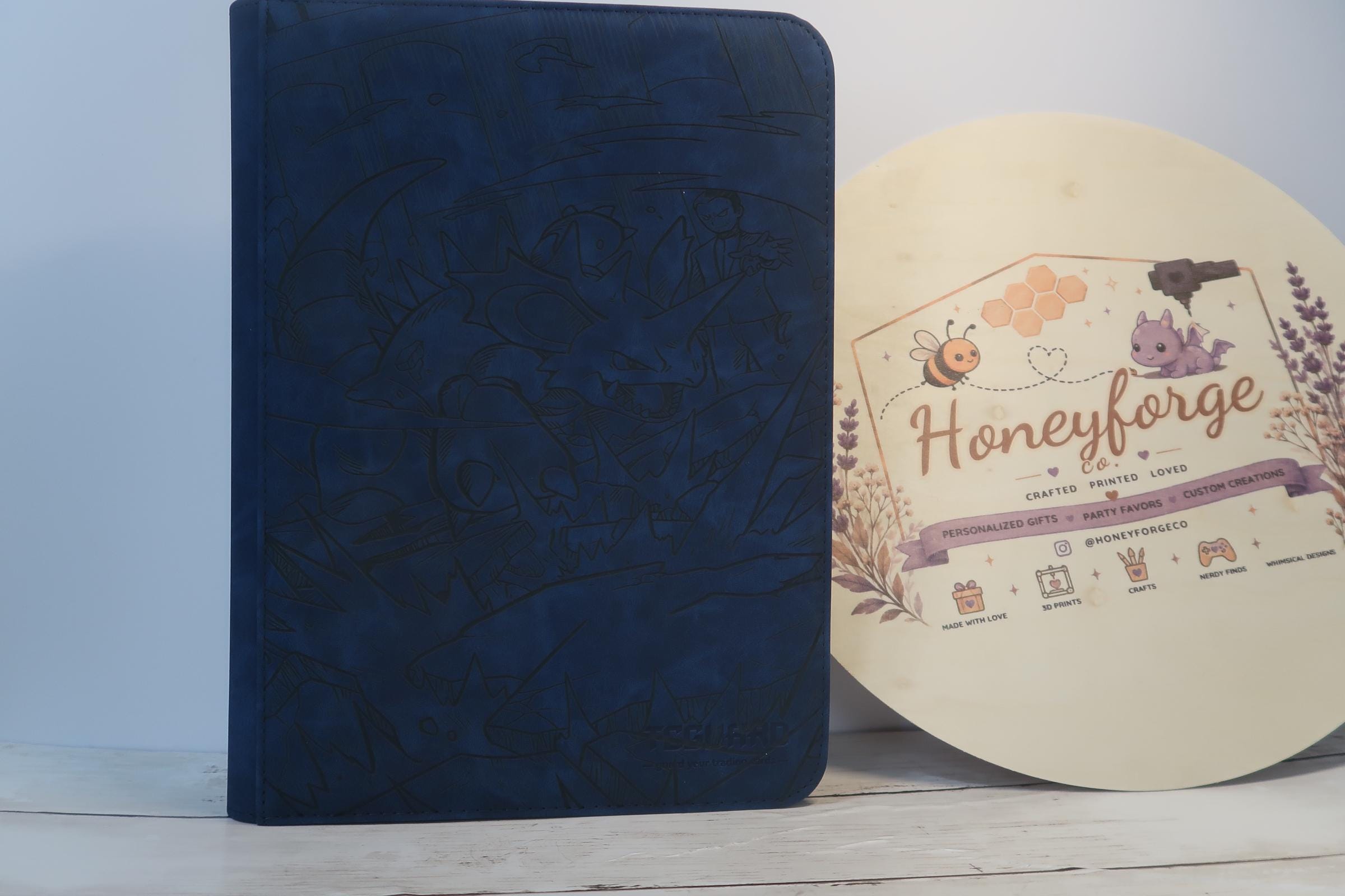 Nidoh Pokémon Inspired Laser Engraved Trading Card Binder | Custom Back Engraving Available | Holds 360 Cards