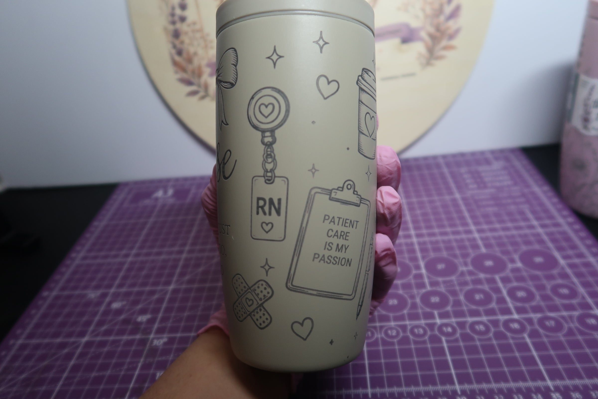 Coquette Nurse Engraved Simple Modern 16oz Tumbler