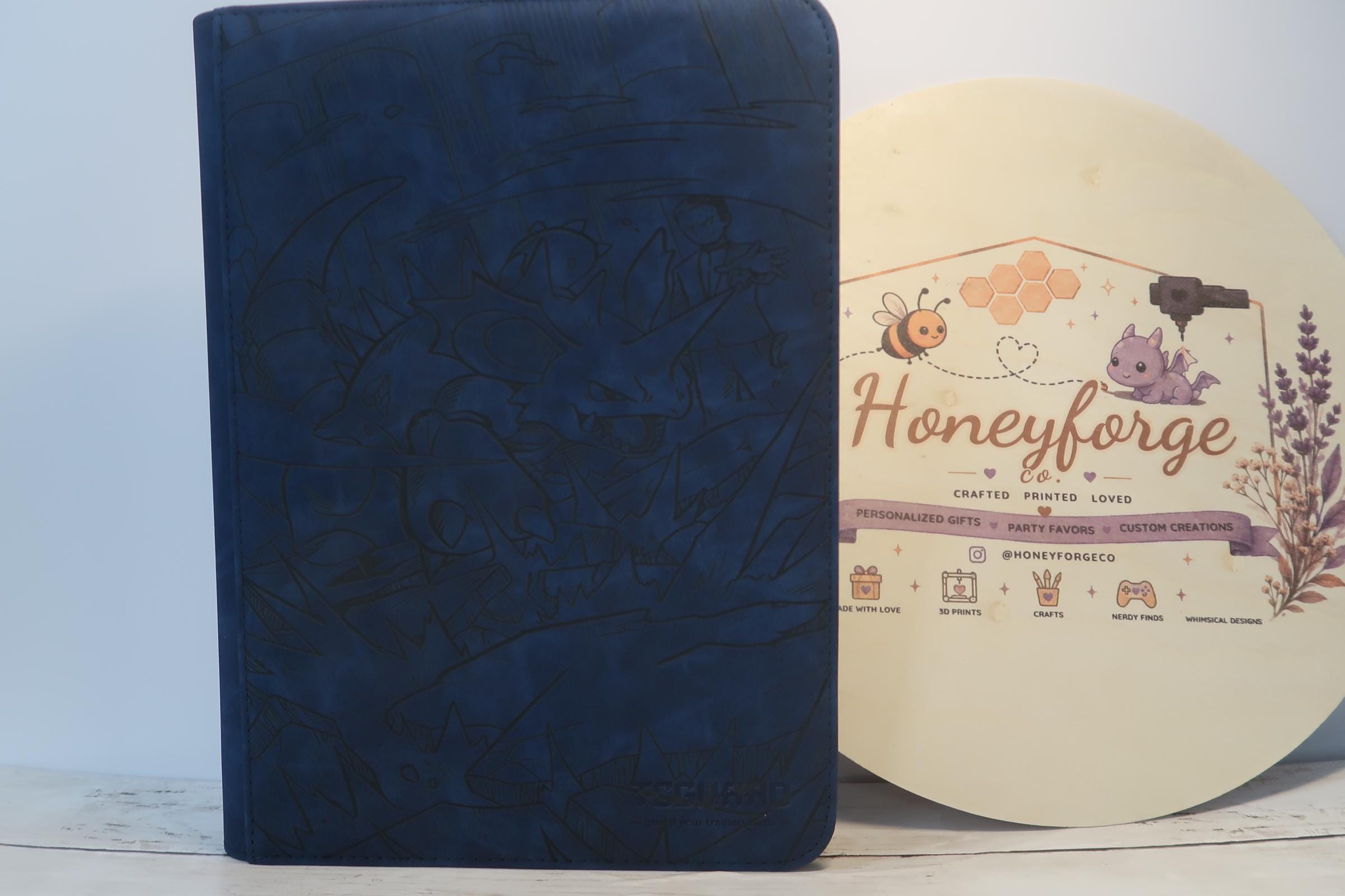 Nidoh Pokémon Inspired Laser Engraved Trading Card Binder | Custom Back Engraving Available | Holds 360 Cards