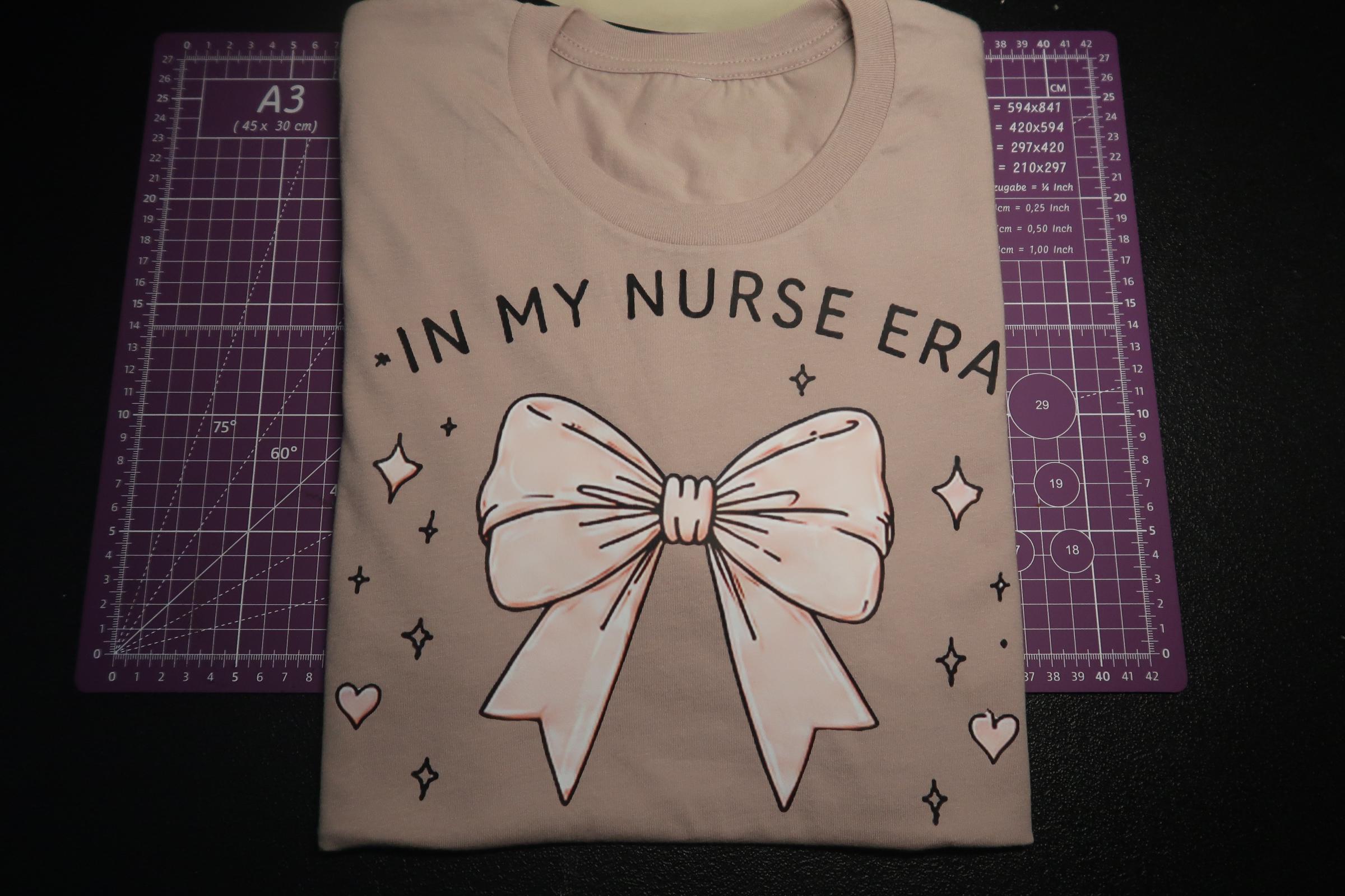 In My Nurse Era Shirt | Coquette Nurse Tee | Cute RN Shirt | Pink Bow Nurse Shirt | Nursing Student Gift | Bella Canvas Tee