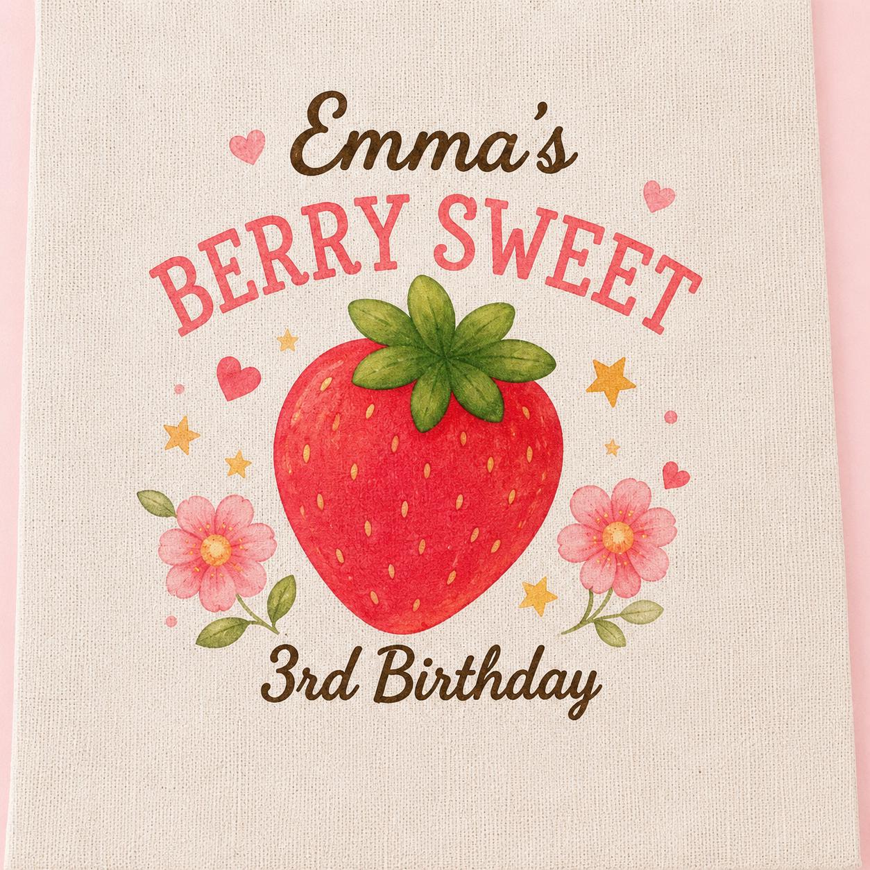 Strawberry Birthday Party Favor Bags
