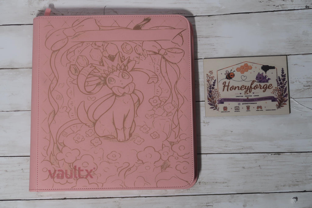Custom Laser Engraved Sylveon Trading Card Binder | Vault X Collector Album