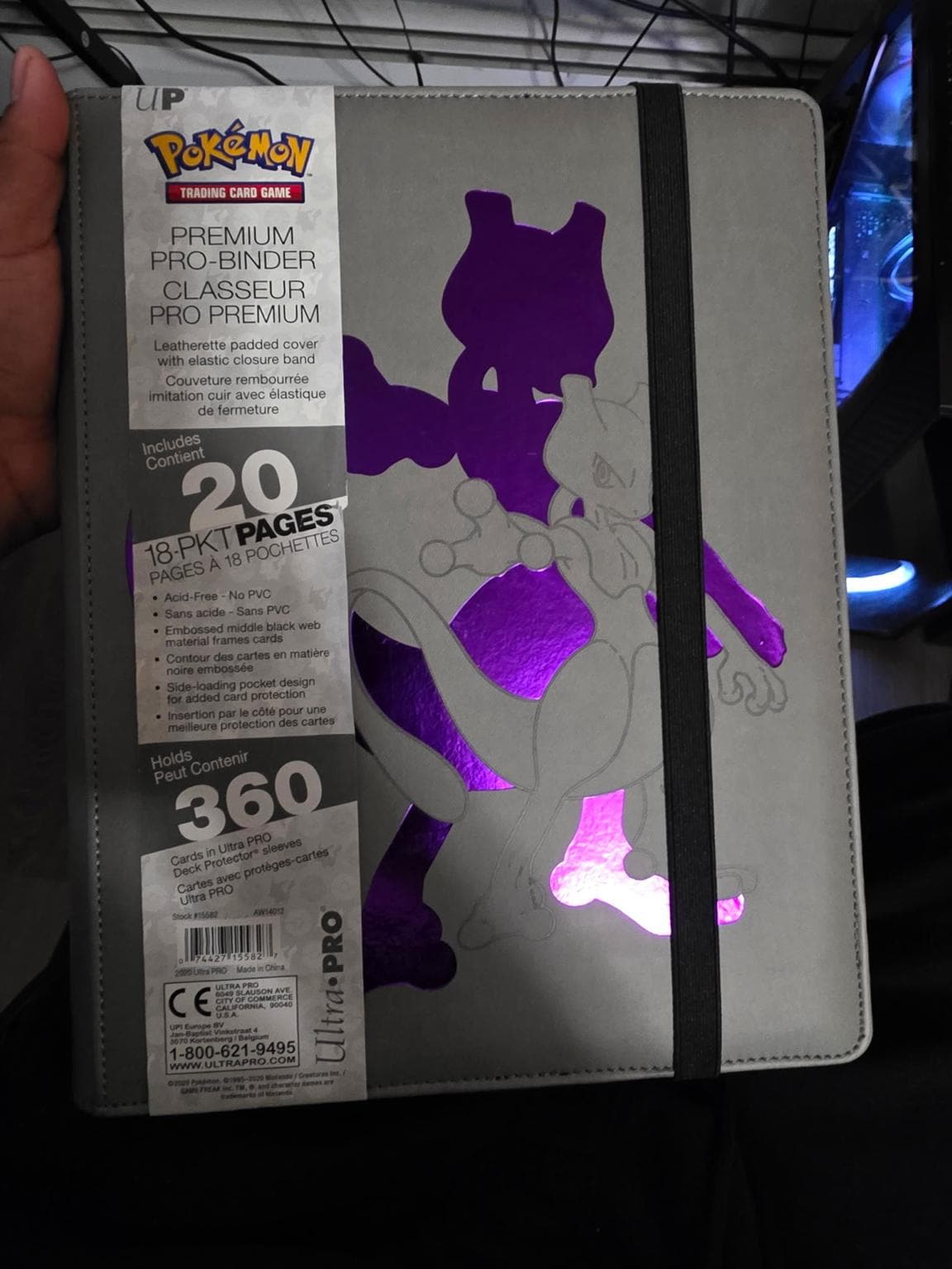 Mewtwo ultra pro binder laser engraved