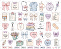 Coquette Nurse Sticker Sheet | Pastel Bow Medical Planner Decals