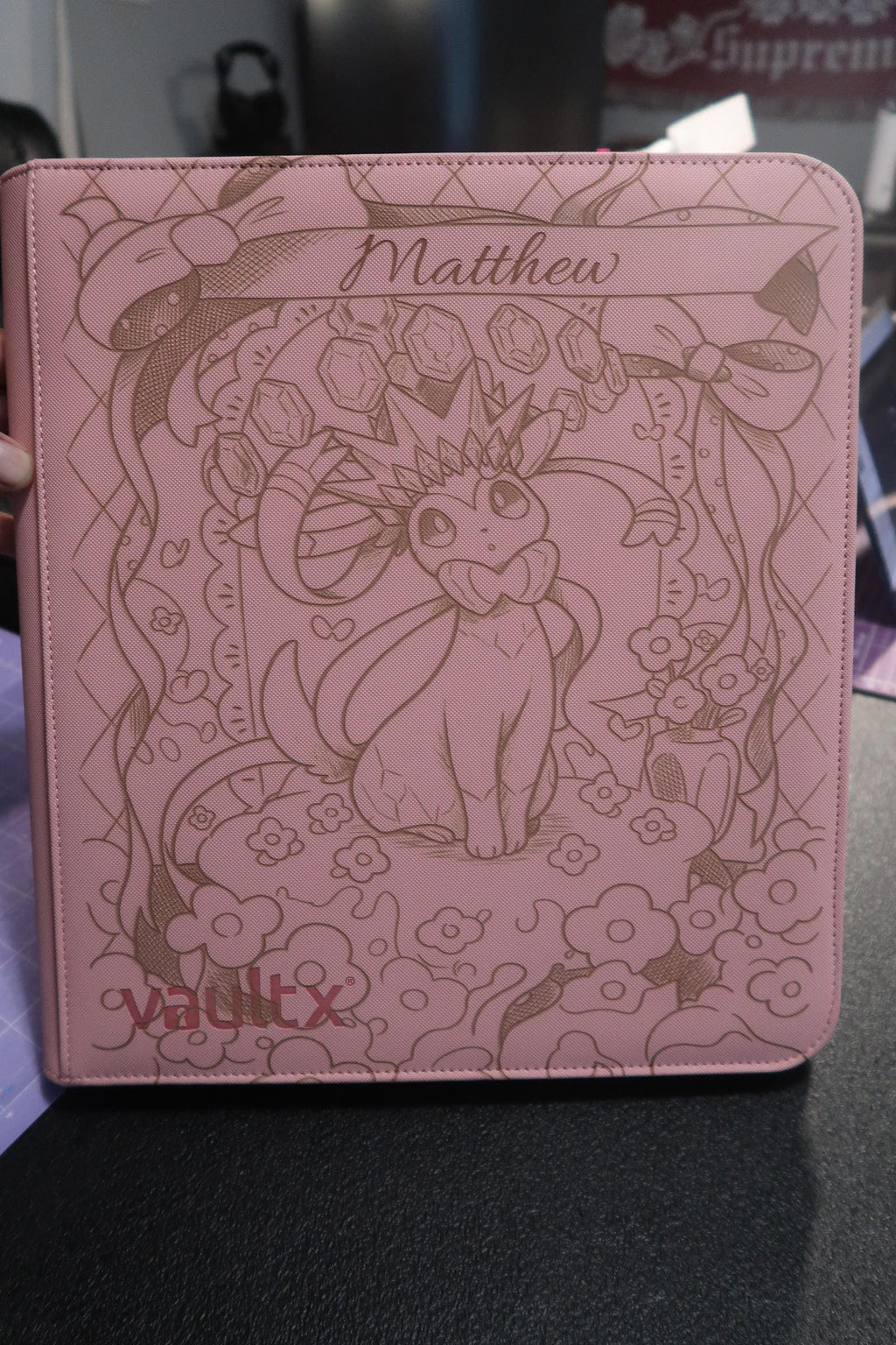 Custom Laser Engraved Sylveon Trading Card Binder | Vault X Collector Album