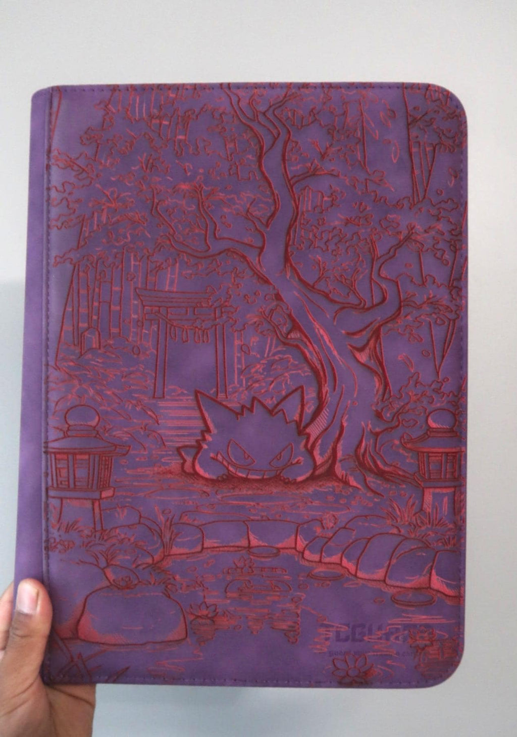 Laser Engraved Gengar Inspired Trading Card BinderTCG Collector Album