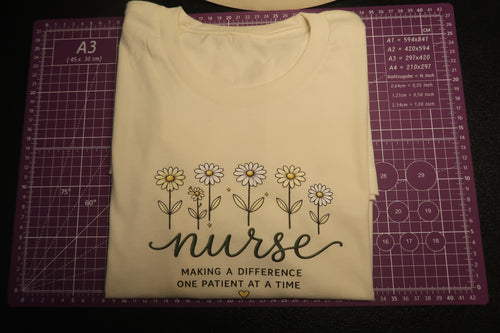 Floral Daisy Nurse Shirt | Soft Bella+Canvas Healthcare Tee