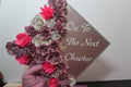 Graduation Cap Topper | Handmade Paper Flowers, Glitter Base, Custom Quote, Class of 2026