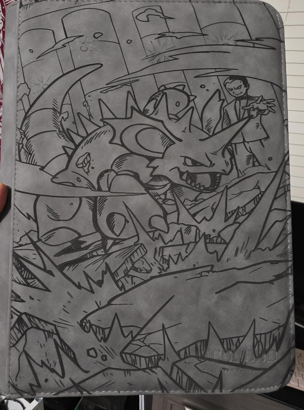 Nidoking Pokémon Inspired Laser Engraved Trading Card Binder | Custom Back Engraving Available | Holds 360 Cards