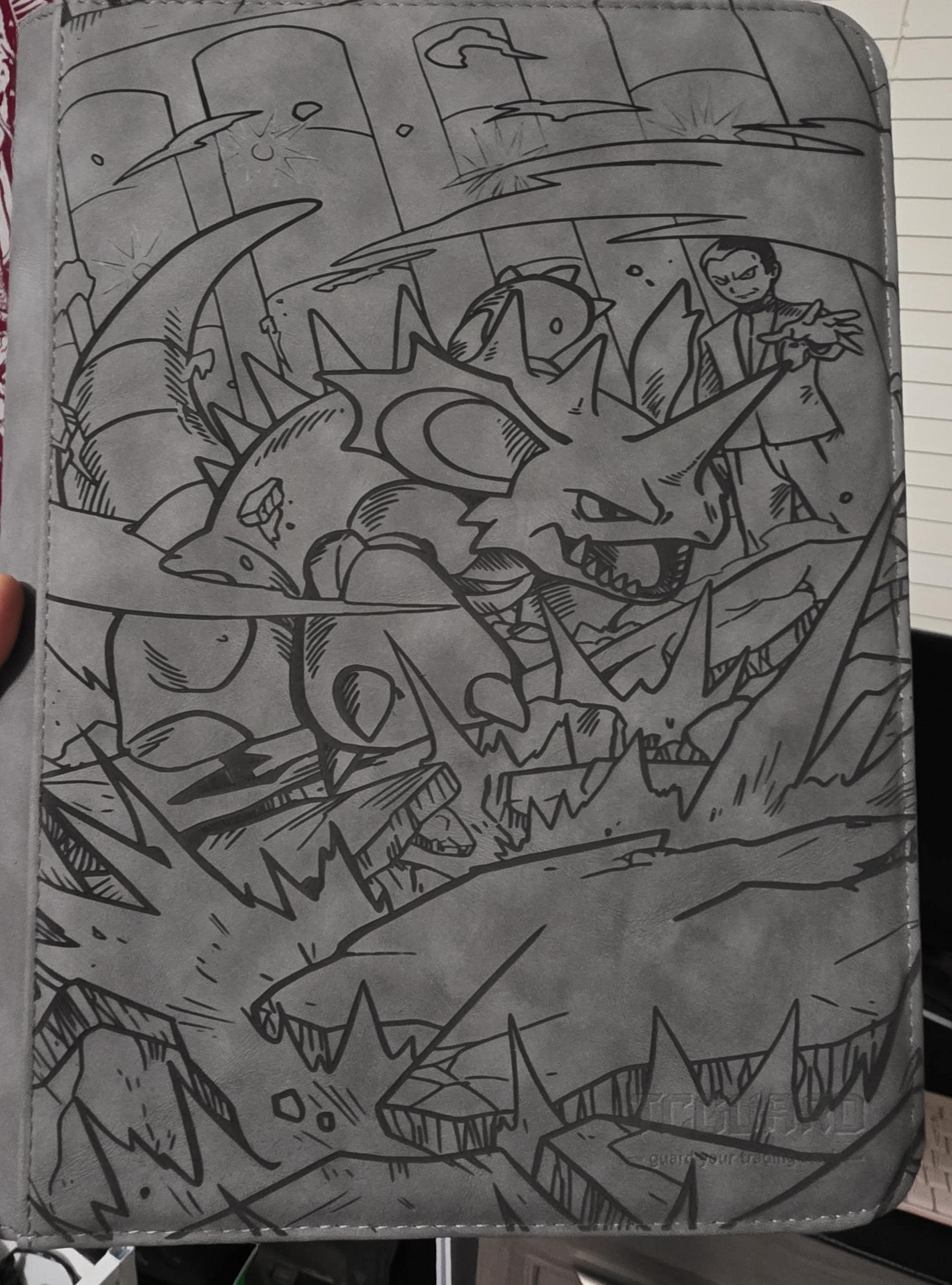 Nidoking Pokémon Inspired Laser Engraved Trading Card Binder | Custom Back Engraving Available | Holds 360 Cards