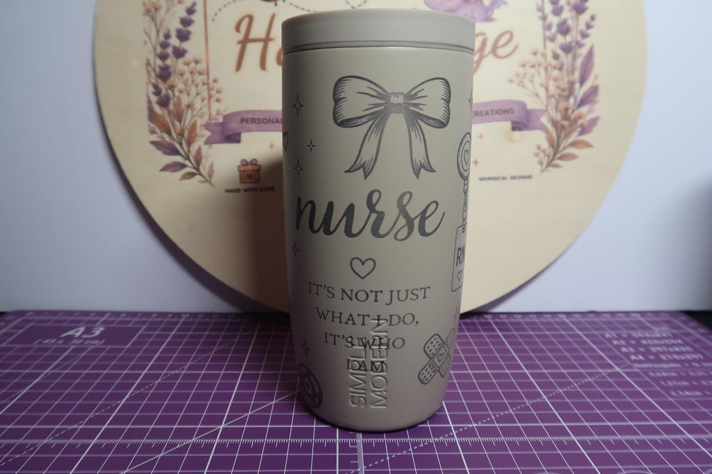 Coquette Nurse Tumbler | Engraved Stainless Steel 16oz Cup