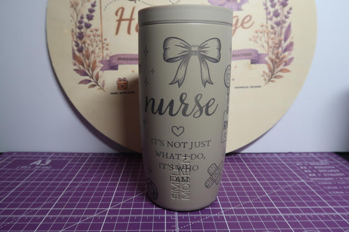 Coquette Nurse Tumbler | Engraved Stainless Steel 16oz Cup