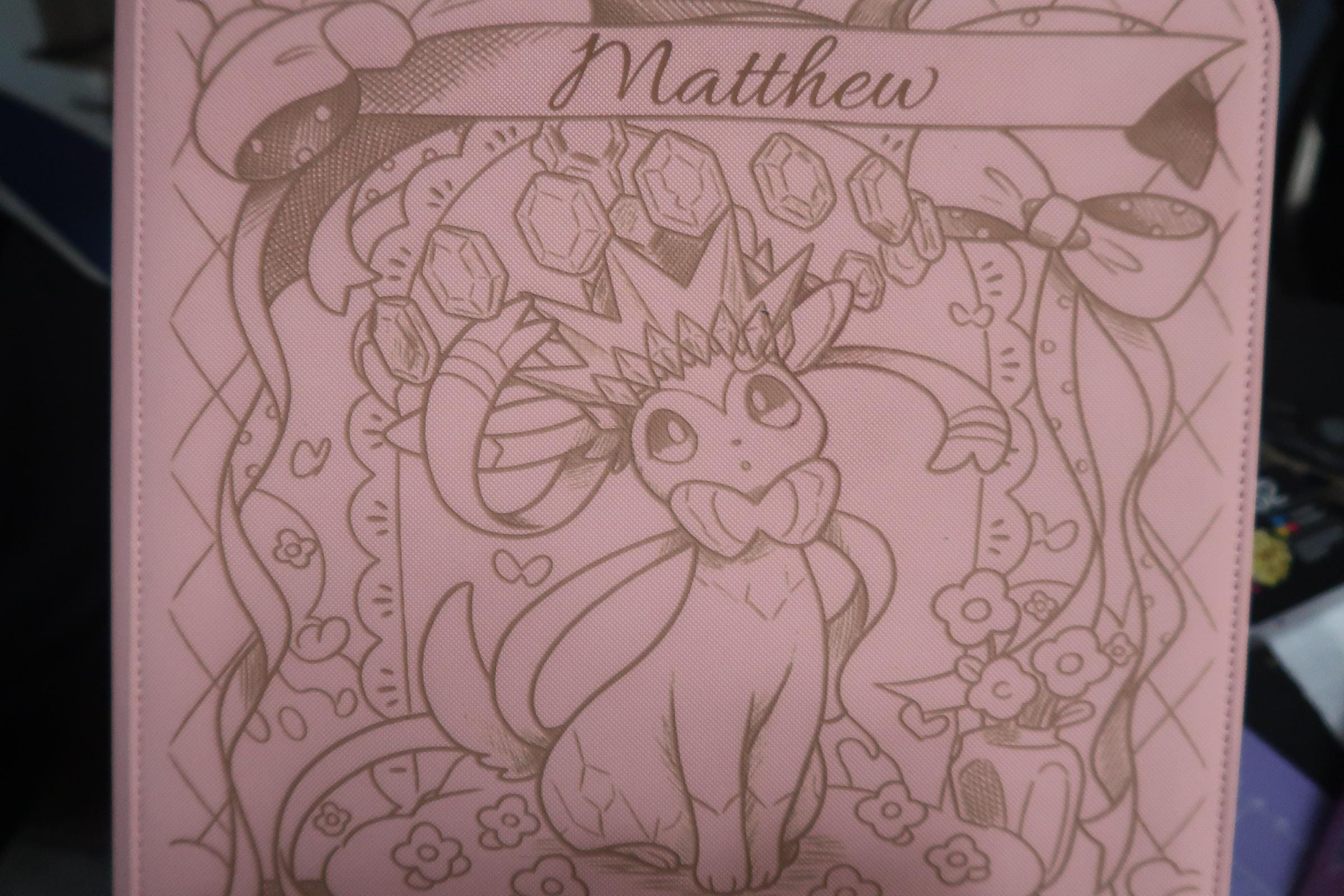 Custom Laser Engraved Sylveon Trading Card Binder | Vault X Collector Album