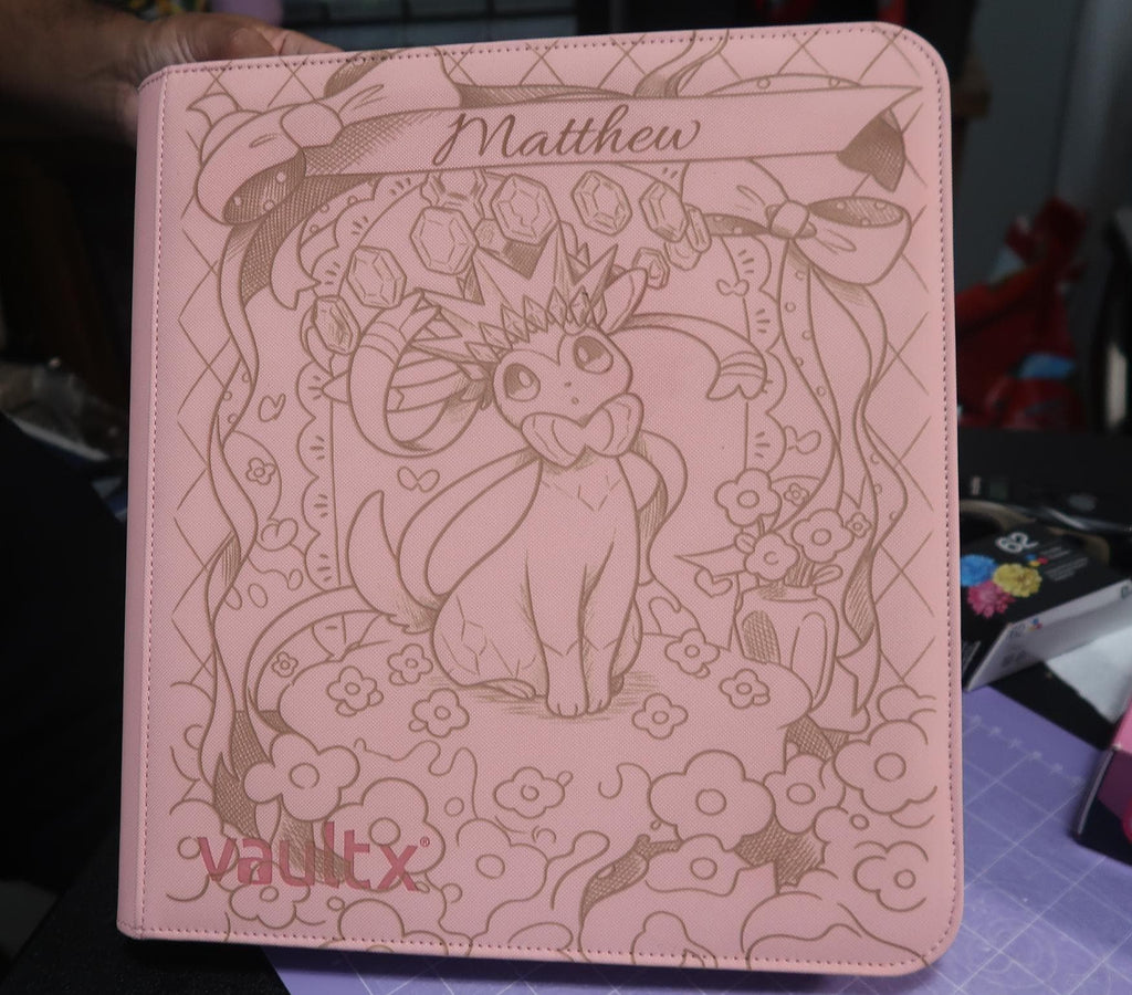 Custom Laser Engraved Sylveon Trading Card Binder | Vault X Collector Album