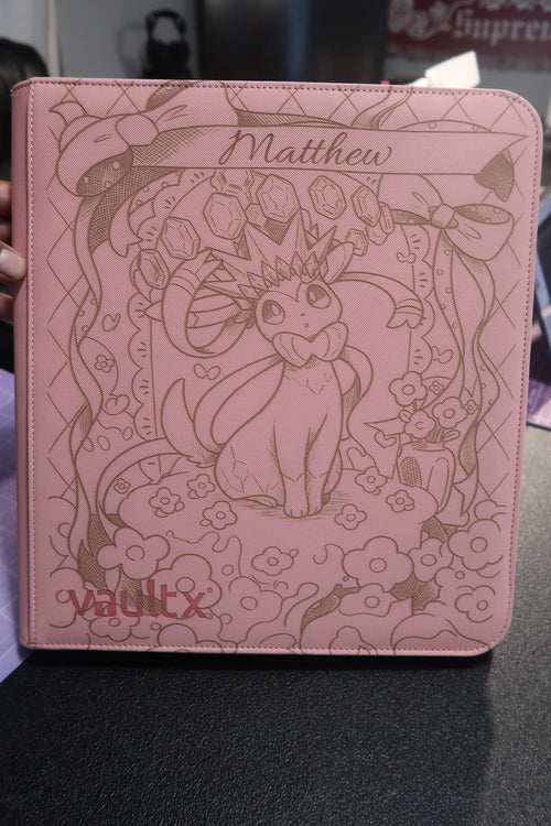 Custom Laser Engraved Sylveon Trading Card Binder | Vault X Collector Album