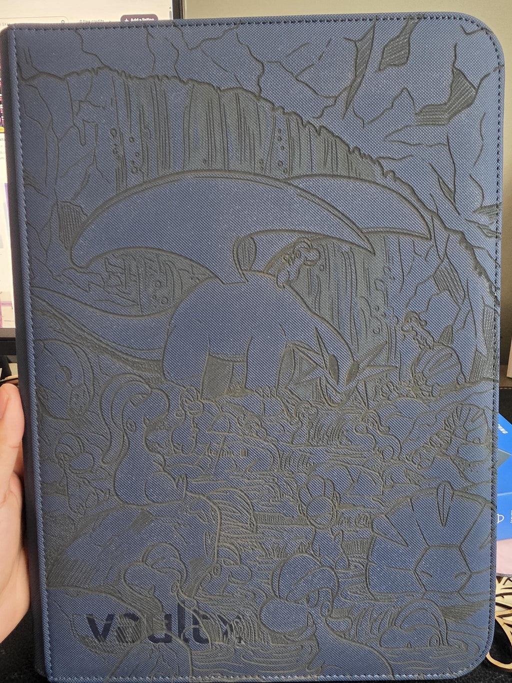 Laser Engraved Salamence Inspired Trading Card Binder | Vault X Zipper Binder