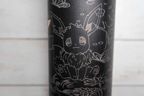 Eevee & Pikachu Engraved Owala Water Bottle | Pokémon Inspired Laser Engraved Tumbler | Custom FreeSip Bottle | Anime Gift