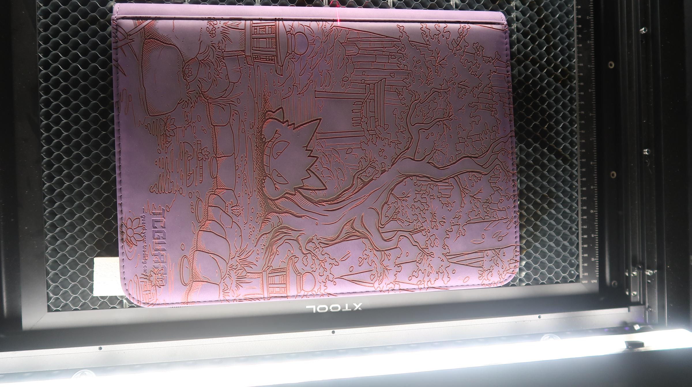Laser Engraved Gengar Inspired Trading Card BinderTCG Collector Album