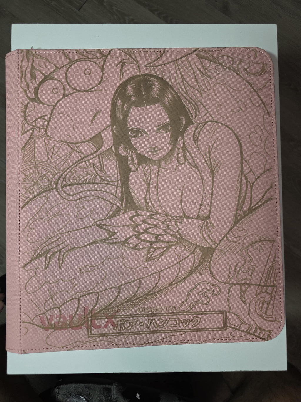 Laser Engraved Boa Hancock Binder – One Piece Inspired | Pink Vault X Trading Card Binder