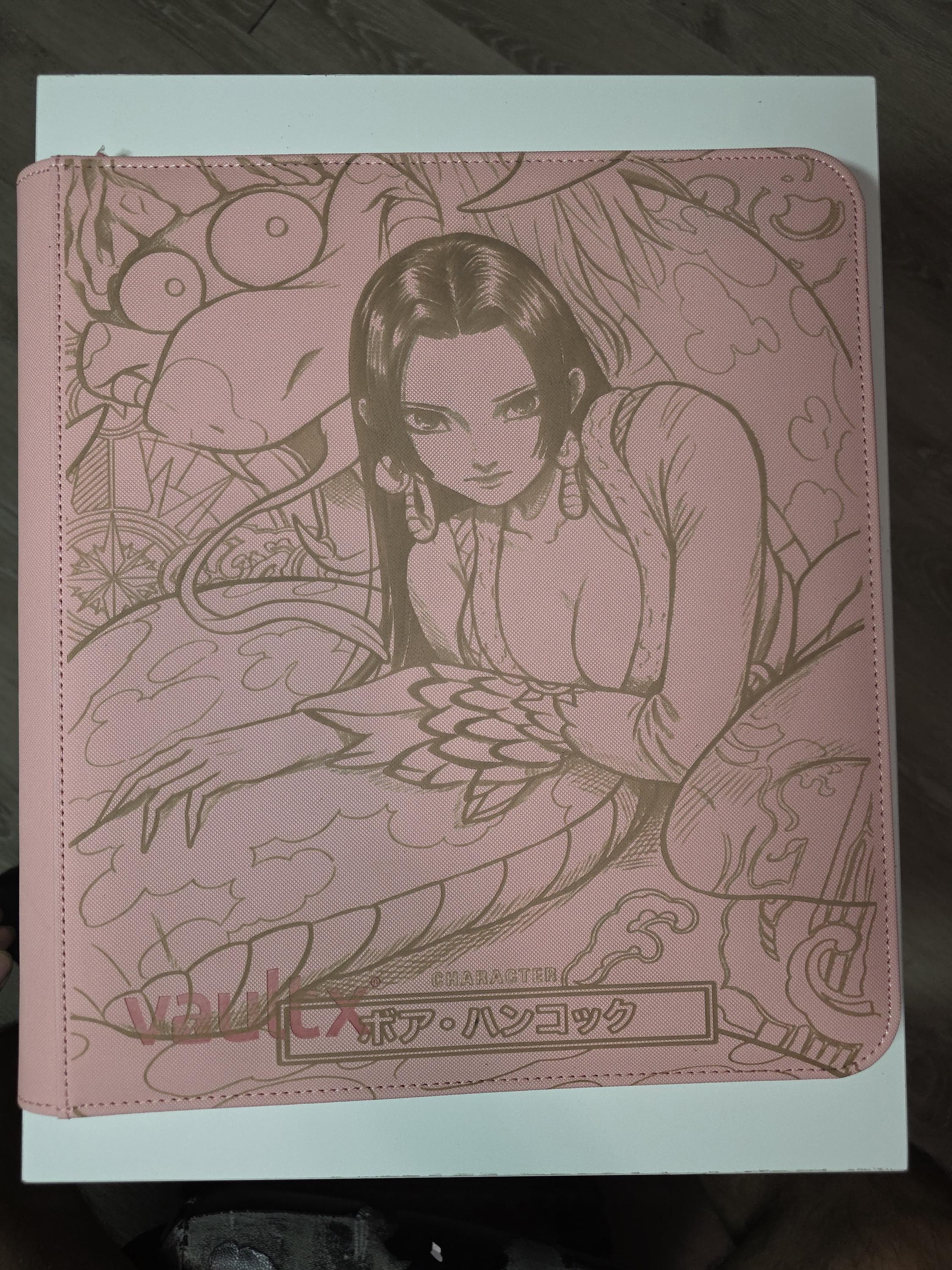 Laser Engraved Boa Hancock Binder – One Piece Inspired | Pink Vault X Trading Card Binder
