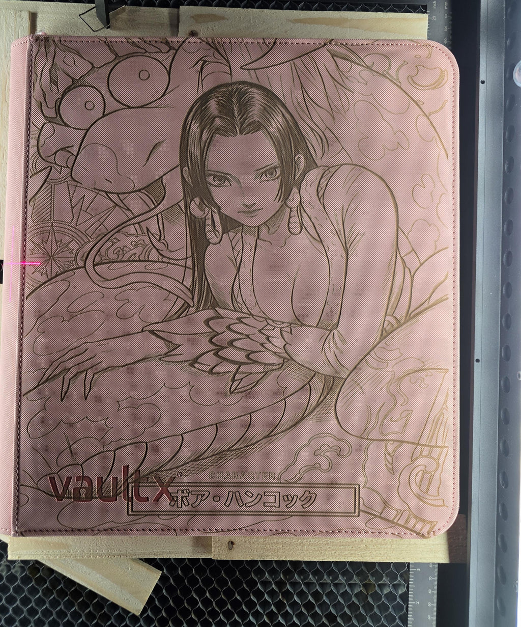 Laser Engraved Boa Hancock Binder – One Piece Inspired | Pink Vault X Trading Card Binder
