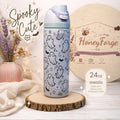 Owala FreeSip 24oz Halloween Ghost Water Bottle | Laser Engraved Stainless Steel Tumbler