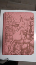 Laser Engraved Espeon Inspired Trading Card Binder | Pink Eeveelution TCG Album | Collector Gift
