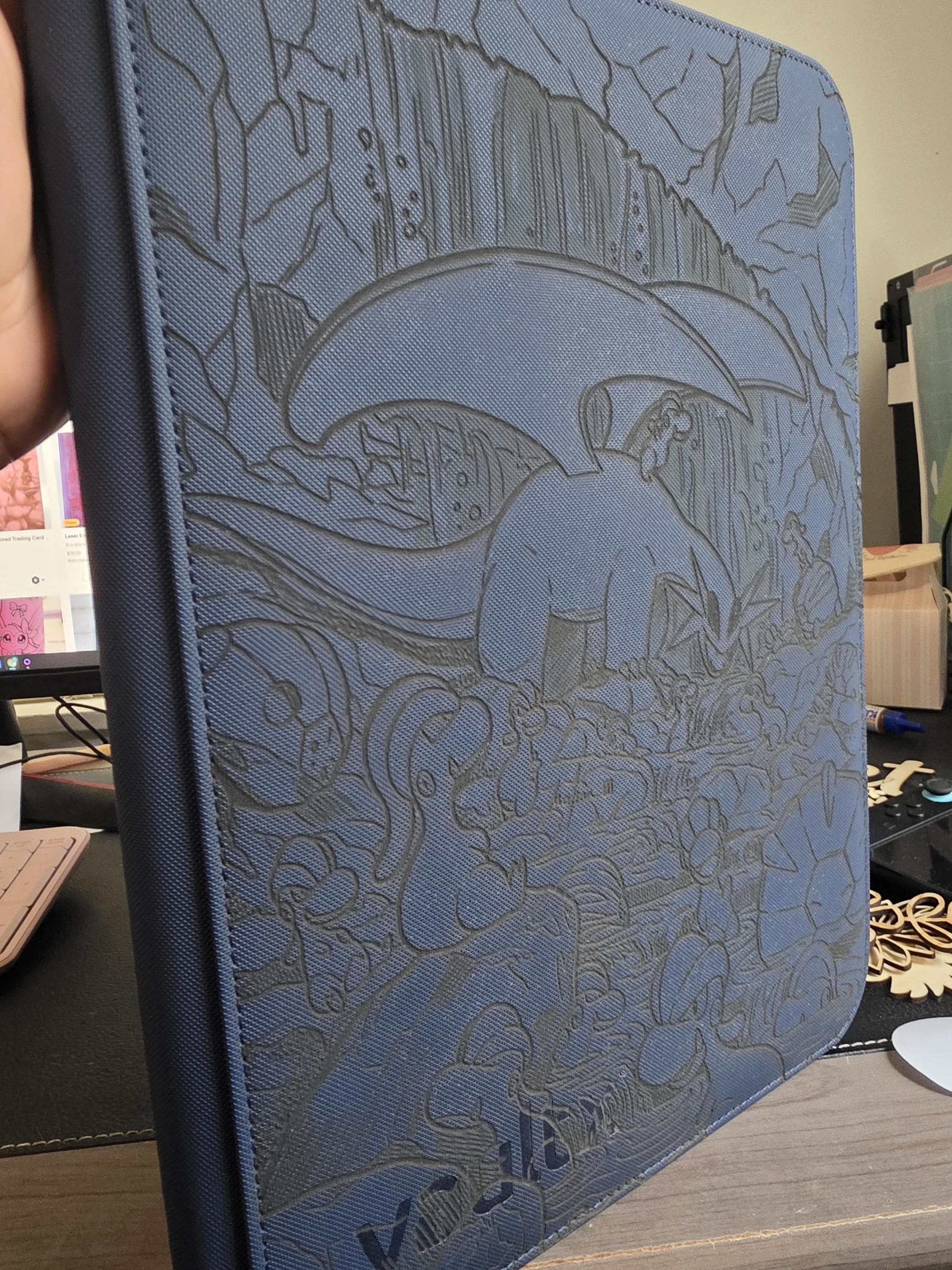 Laser Engraved Salamence Inspired Trading Card Binder | Vault X Zipper Binder
