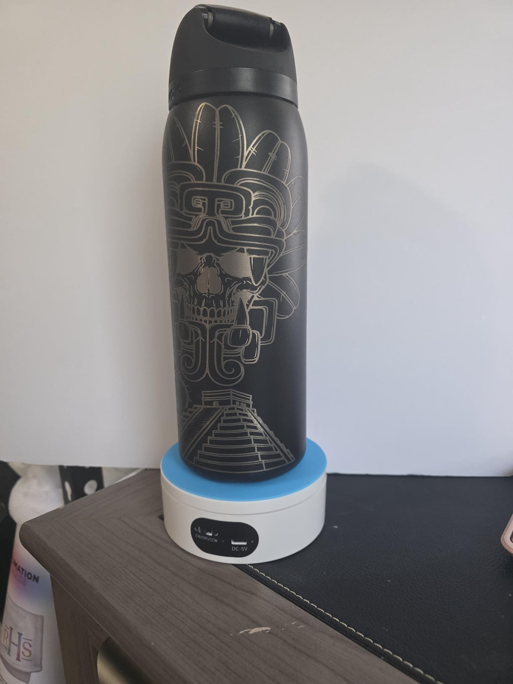Laser Engraved Quetzalcoatl Owala Water Bottle | Aztec Inspired FreeSip Bottle | Mexican Heritage Gift