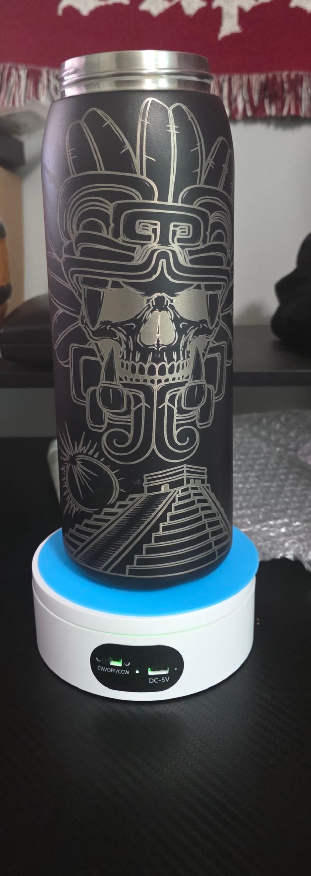 Laser Engraved Quetzalcoatl Owala Water Bottle | Aztec Inspired FreeSip Bottle | Mexican Heritage Gift