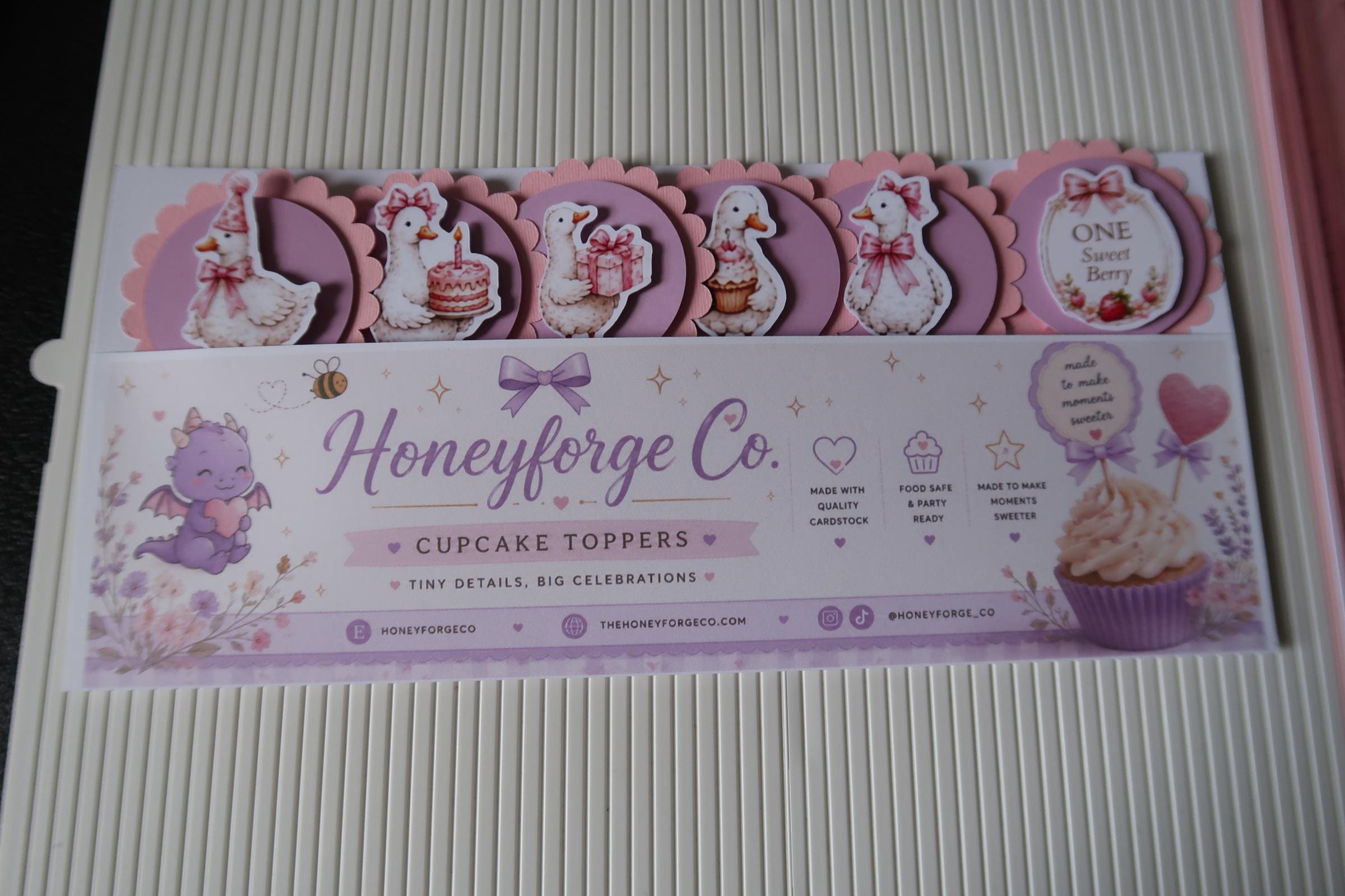 Goose Birthday Cupcake Toppers | One Sweet Berry Party Decorations