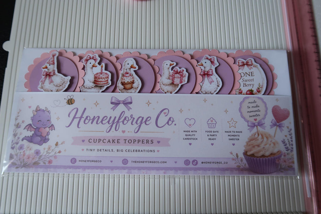 Goose Birthday Cupcake Toppers | One Sweet Berry Party Decorations