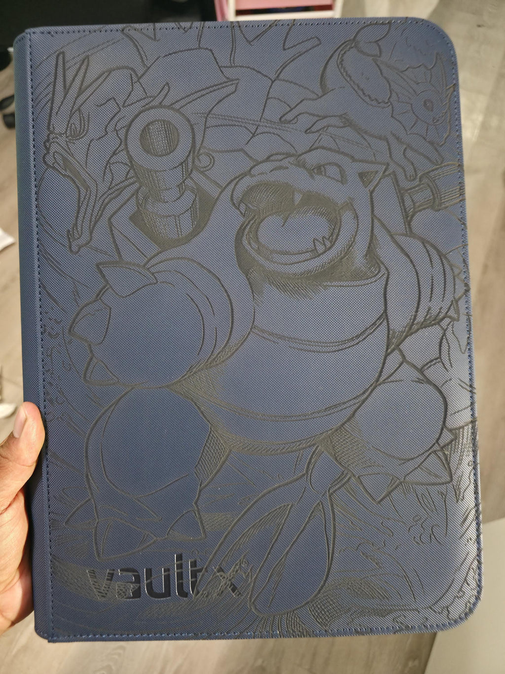 Laser Engraved Blastoise Inspired Trading Card Binder | Custom Collector Album