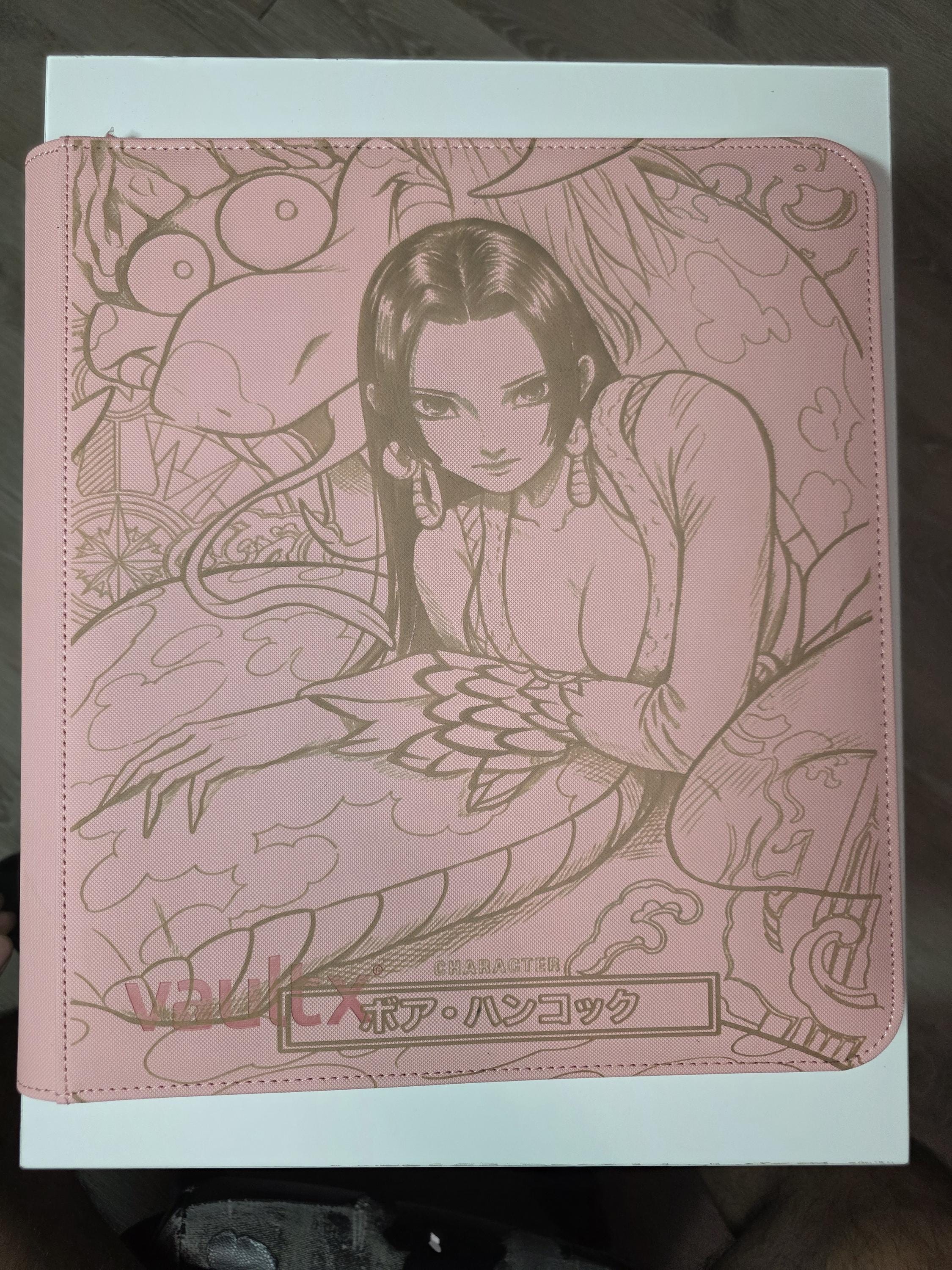 Laser Engraved Boa Hancock Binder – One Piece Inspired | Pink Vault X Trading Card Binder