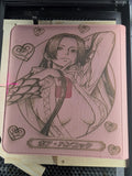 Laser Engraved Boa Hancock Binder – One Piece Inspired | Pink Vault X Trading Card Binder