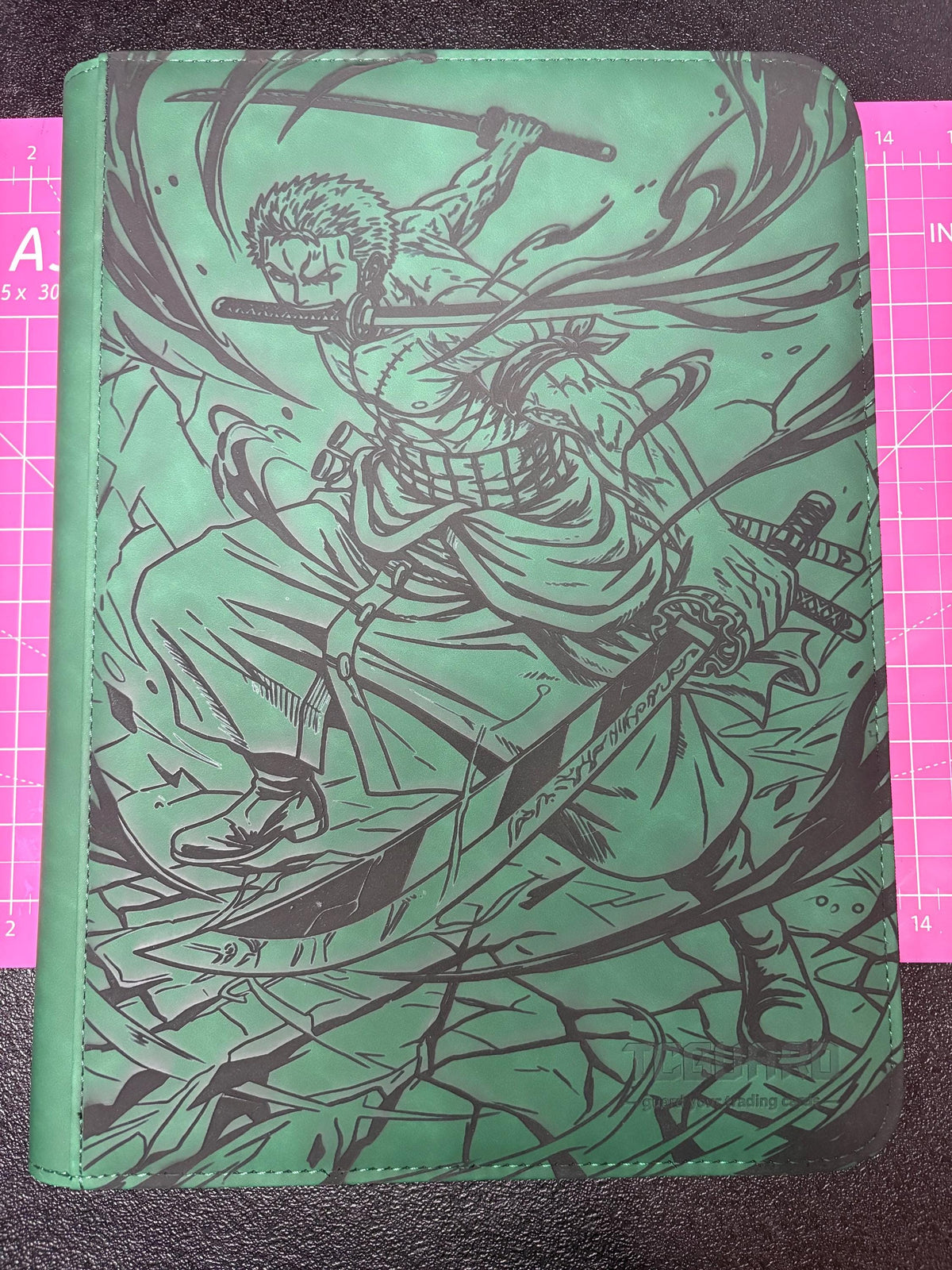 Custom Roronoa Zorro Trading Card Binder | One piece TCG Album Collector Storage Laser Engraved