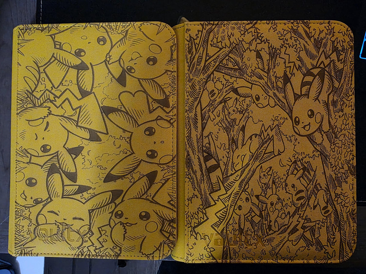 Custom Engraved Vault X Trading Card Binder | Personalized Pokémon, Anime, Gaming & Custom Artwork Binder | Laser Engraved Collector Album