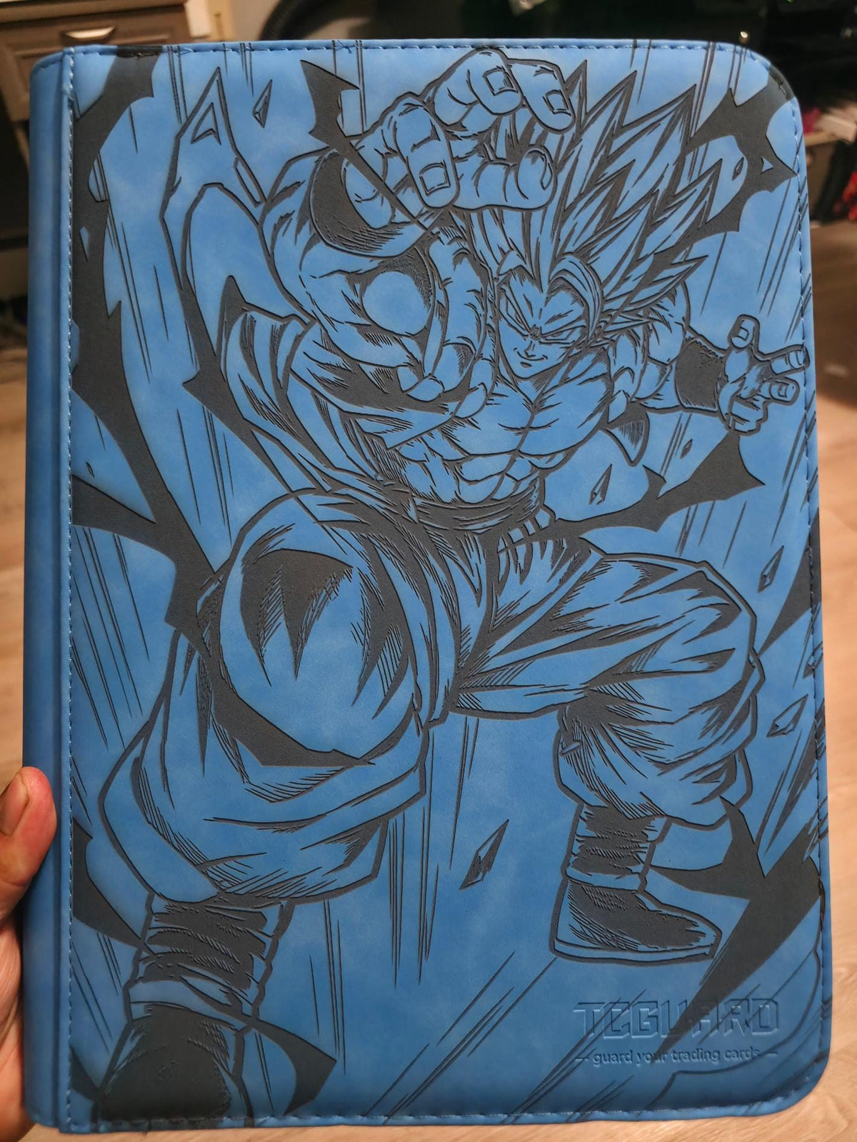 Gogeta Blue TCGGuard Binder | Dragon Ball Z Inspired Laser Engraved