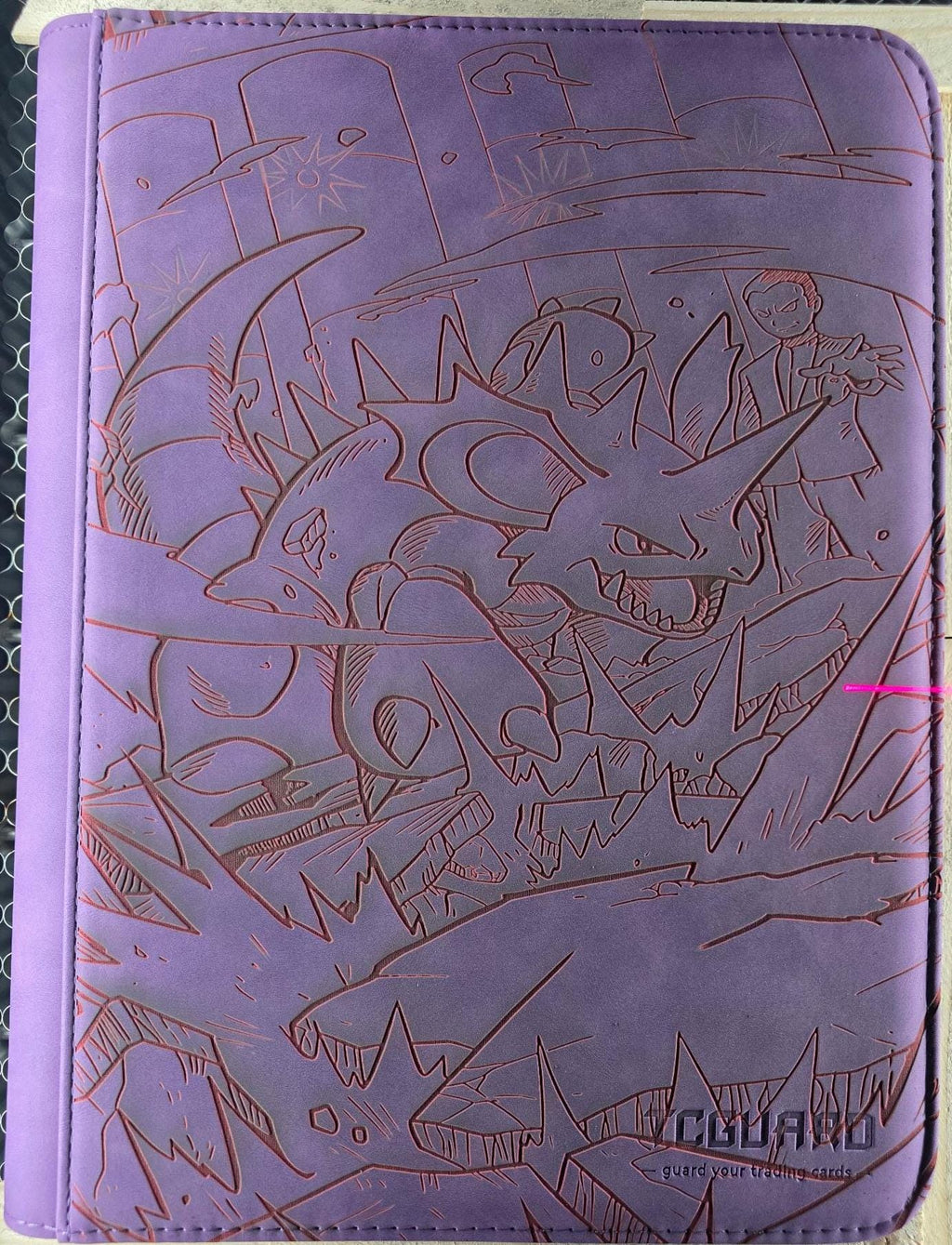 Nidoking Pokémon Inspired Laser Engraved Trading Card Binder | Custom Back Engraving Available | Holds 360 Cards