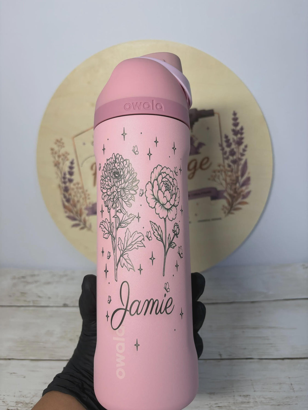 Custom Engraved Owala FreeSip Tumbler | Personalized Laser Engraved Water Bottle (24oz, 32oz)