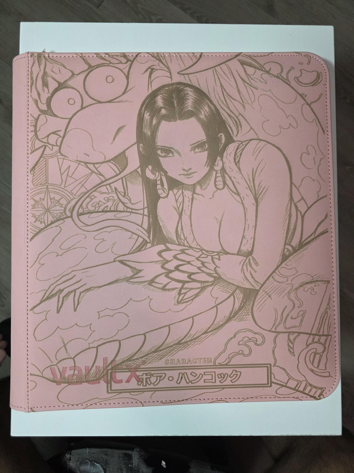 Laser Engraved Boa Hancock Binder – One Piece Inspired | Pink Vault X Trading Card Binder