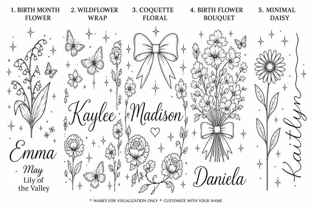 Personalized Birth Flower Owala FreeSip